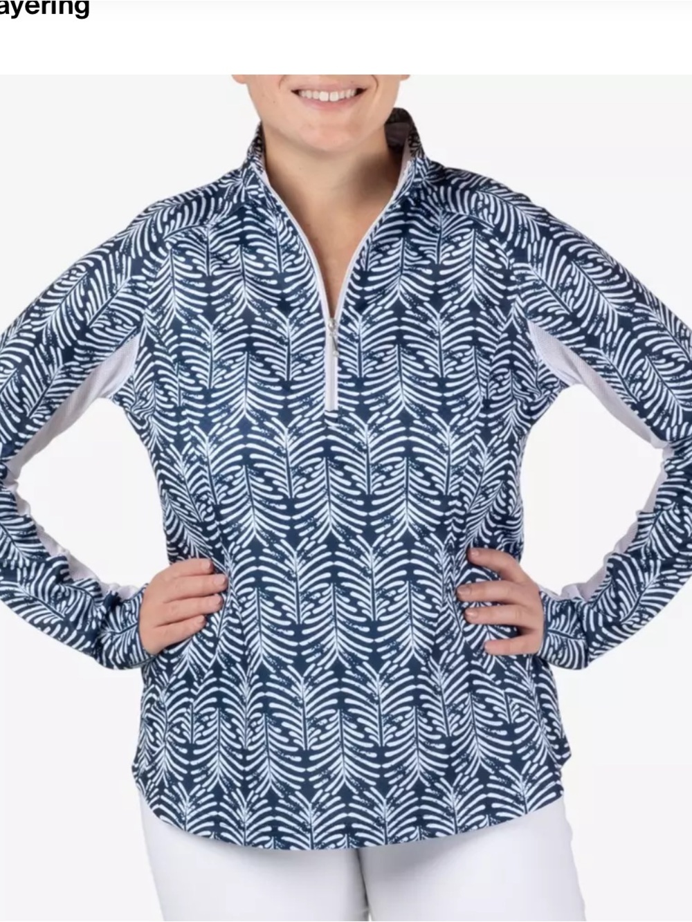Pebble Beach Abstract Geo Quarter Zip Pullover